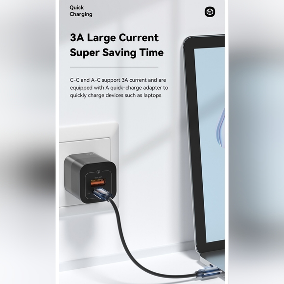 60 W, apple, Android, Google mini data cable fast cell phone charger phone stand - Picture 3 of 11